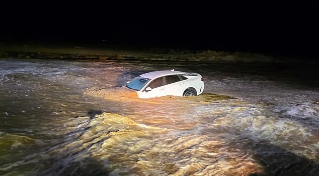 A 2-year-old boy swept away by Floodwaters in Barstow, California