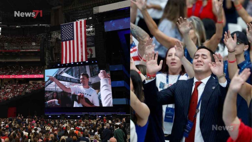 Trump praises Charlie Kirk as American hero at massive memorial service
