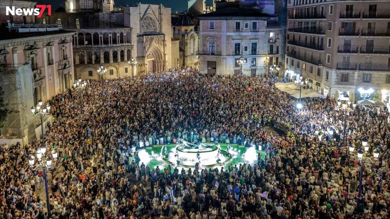 Valencia Floods Anniversary 50,000 Protest in Valencia on First Anniversary of Deadly Floods