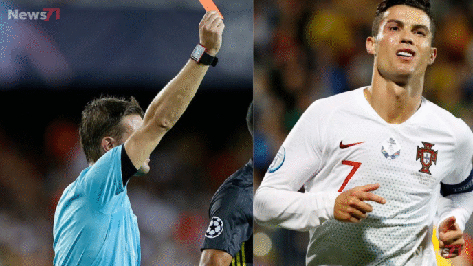 Ronaldo’s Red Card Sparks Manager’s Claim of Mental Advantage in Match